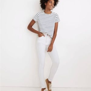 Madewell high rise skinny jeans in pure white